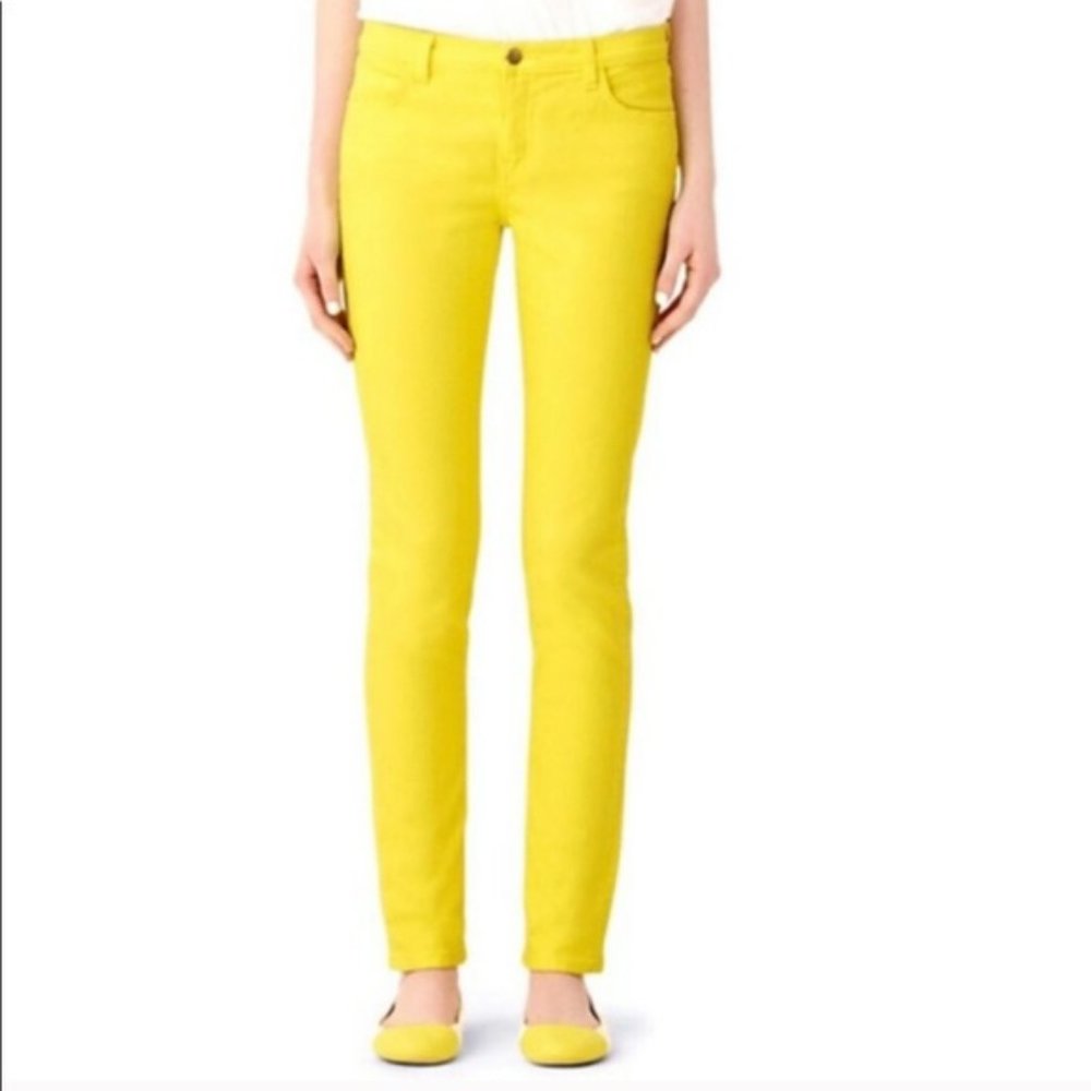 Kate Spade SATURDAY Skinny Jeans Size 25 SPRING YELLOW Neon Leggings Pants